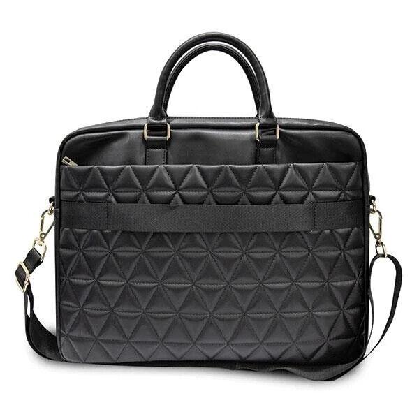 GUESS Luxus Laptop Bag Tasche Damen Herrentasche - Quilted bis 16“ Zoll schwarz